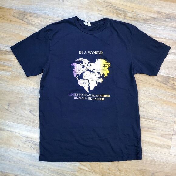 Vintage Tops - 💜Live & Tell Black "Unified" Short Sleeve Top Medium